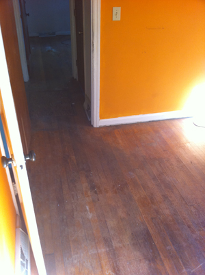 White Oak Floor refinishing - Before